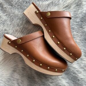 J.Crew Leather Clogs size 8